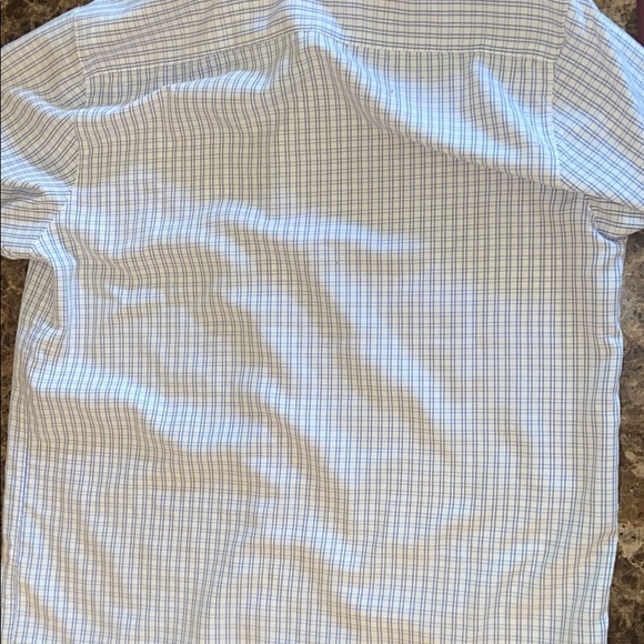 Blue and White Checkers Men’s Causal Button Down - Picture 4 of 4